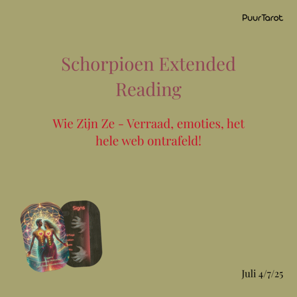 Schorpioen - Extended Reading "Wie zijn ze ? Verraad, Emoties, het hele web ontrafeld
